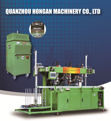 Automatic buffing machine for melamine dinner ware