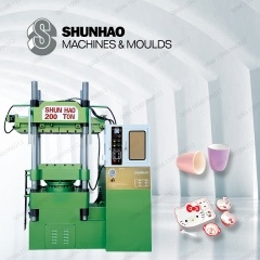 200Tons  Automatic Hydraulic Molding Machine For 2Color Melamine Tableware